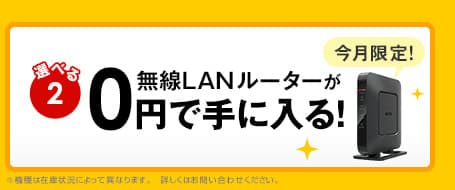 選べる2 今月限定キャンペーン